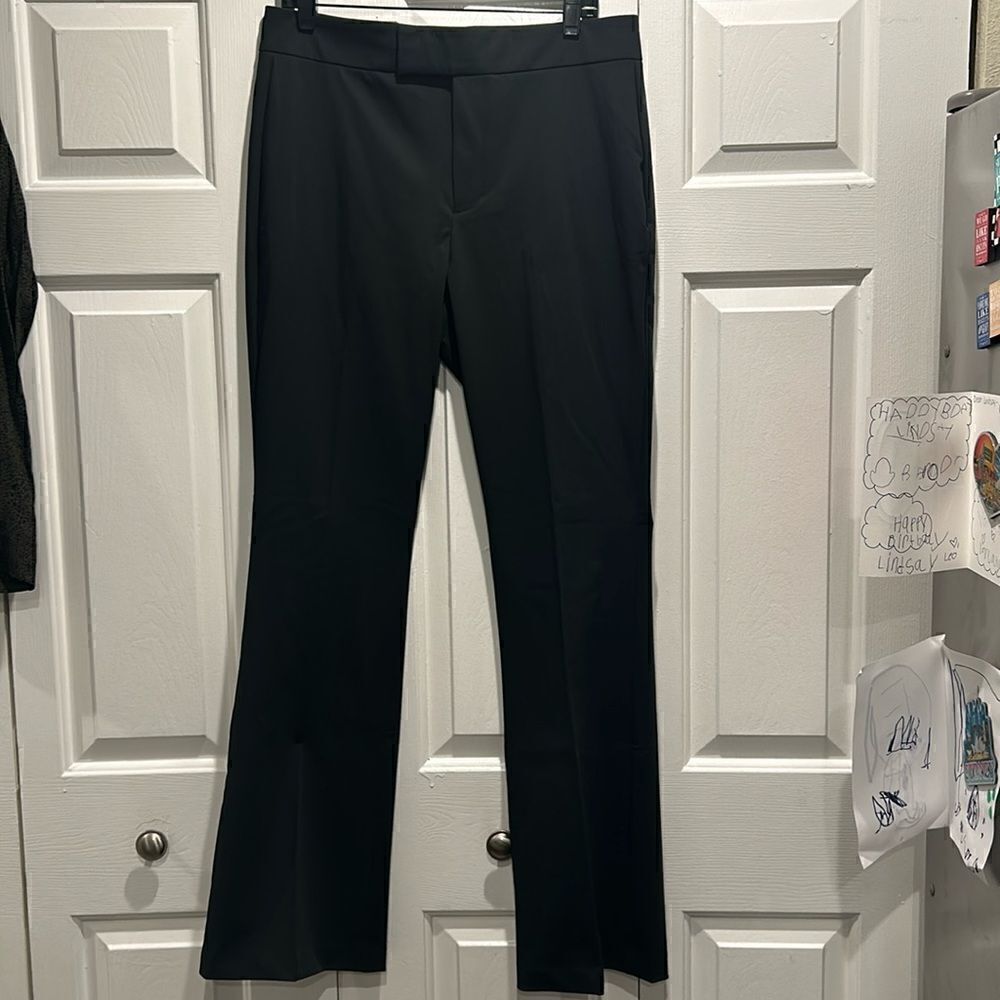 NWT Ecru Black Lafayette Flare Leg Trousers, size 12